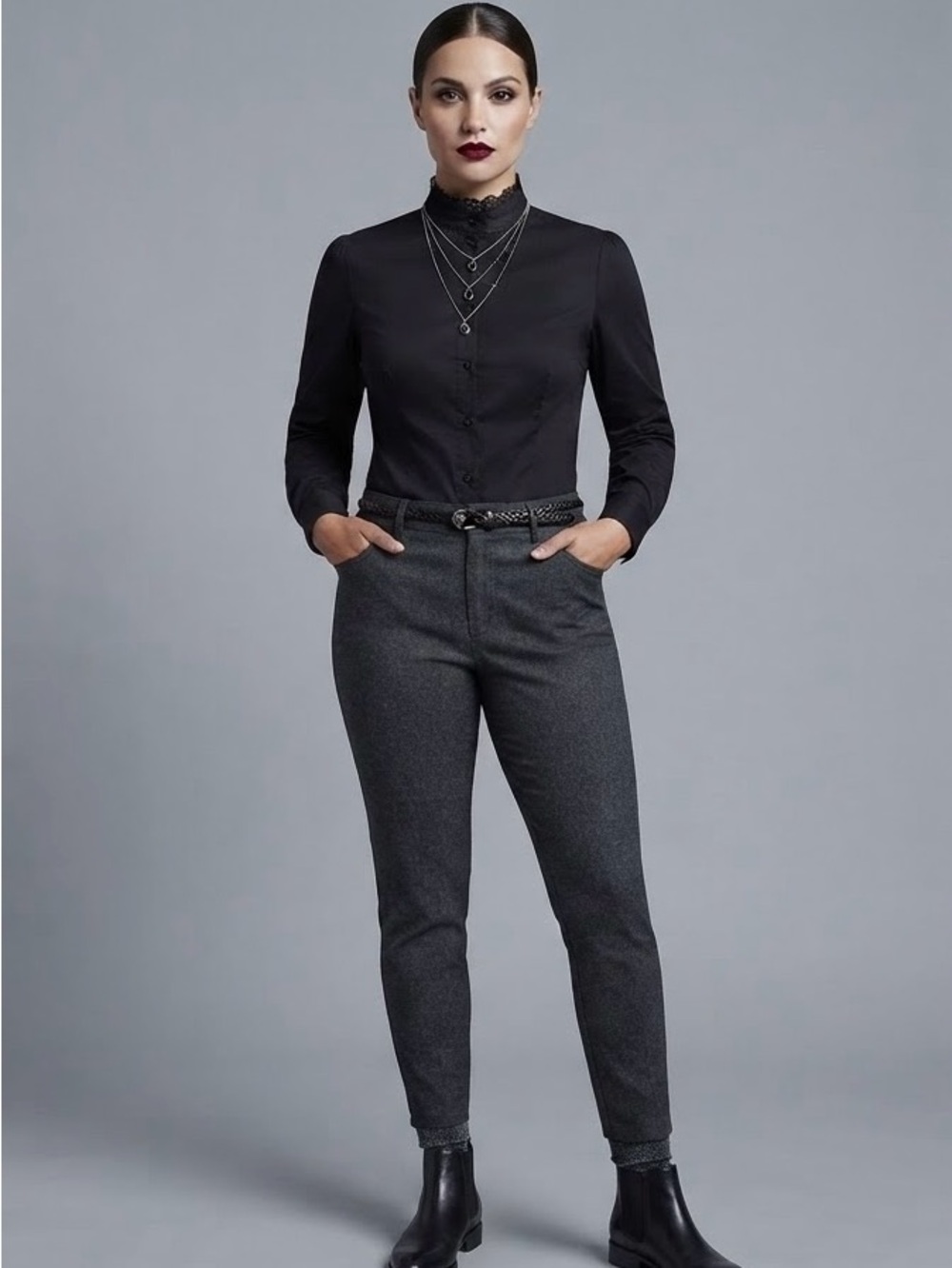 DKNY Jeans Charcoal Heather Pants